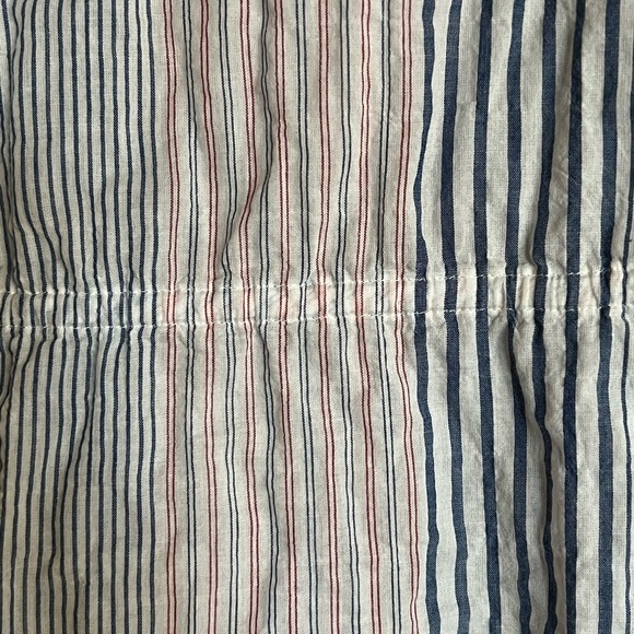 Madewell striped drawstring button front‎ blouse size Small Host Pick! - Picture 11 of 14
